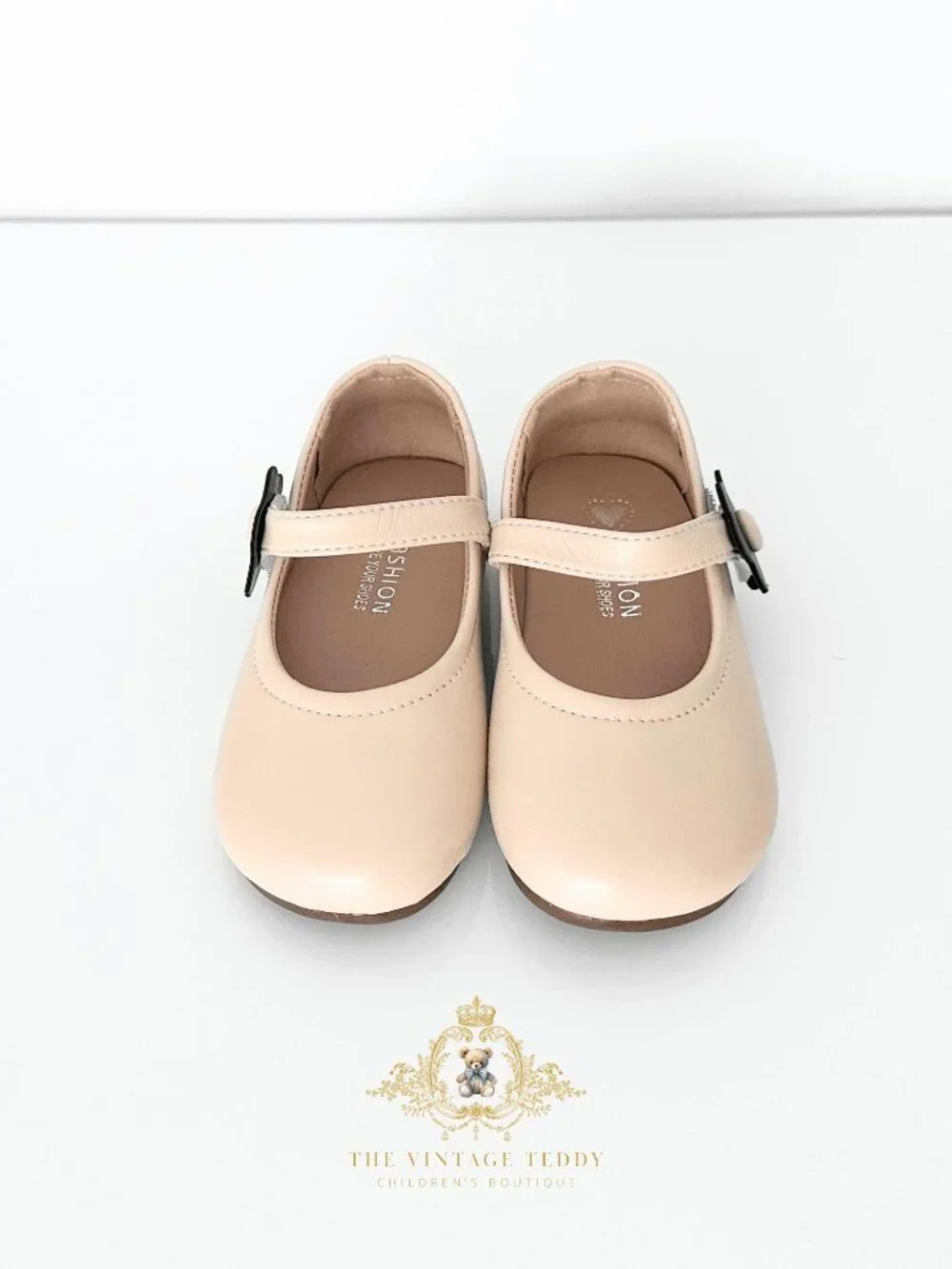 NWT Cute Children's Mary Jane Flats for Girls Kids Shoes Flower Cream Black 8